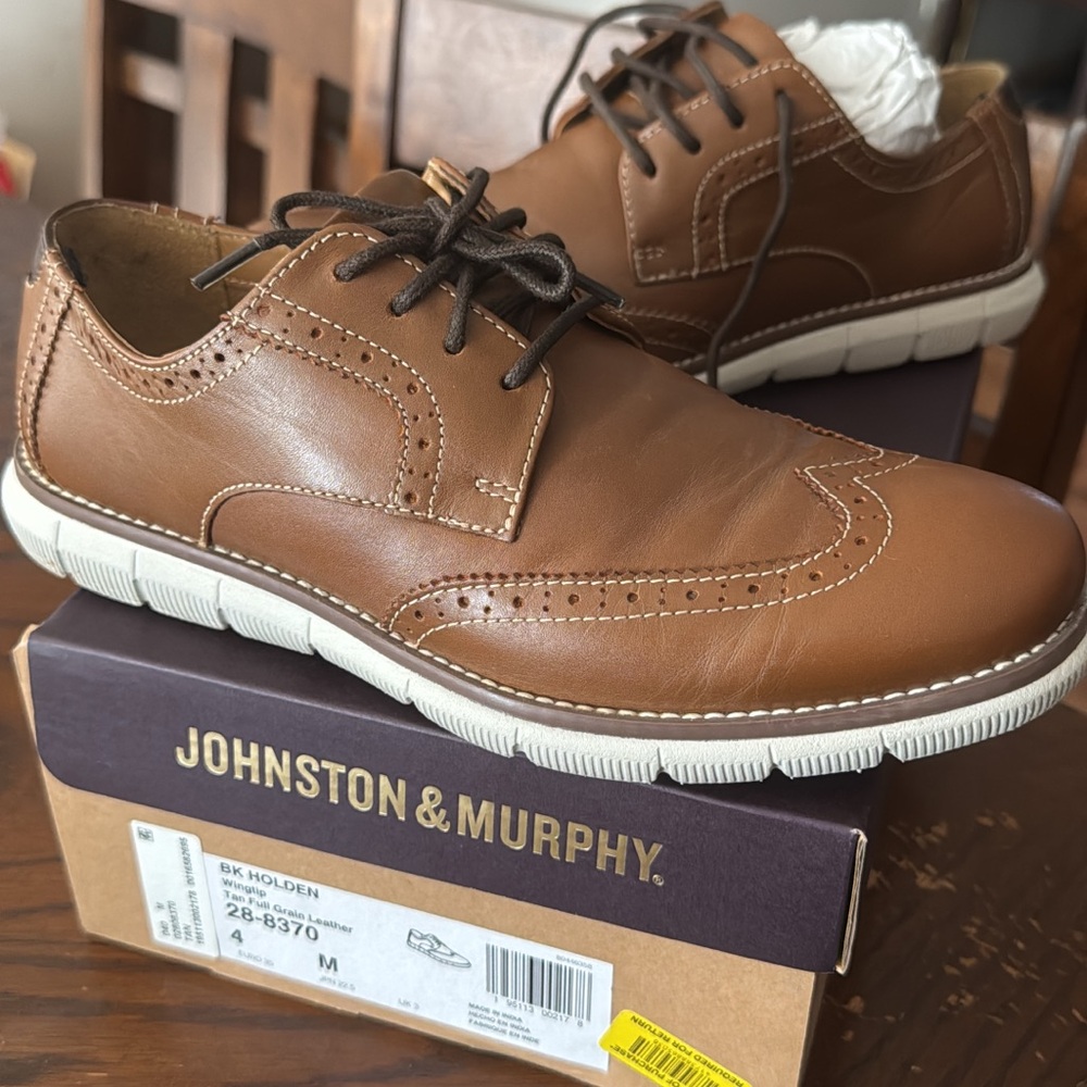 Johnston & Murphy Brown Leather Oxford Shoes